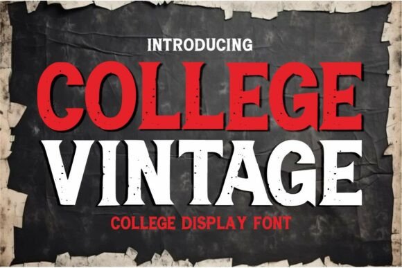 College Vintage: The Bold Grunge Display Font with Real Character