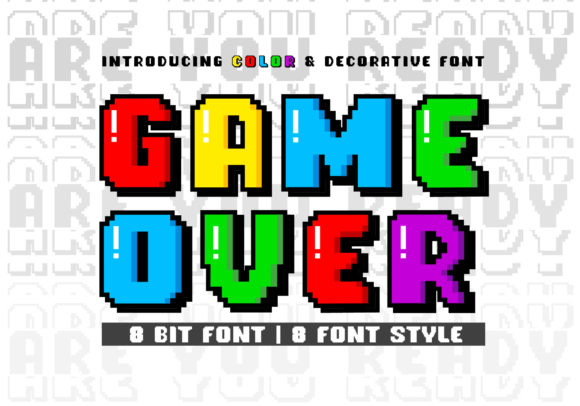 Game Over: A Colorful Display Font for Modern Projects