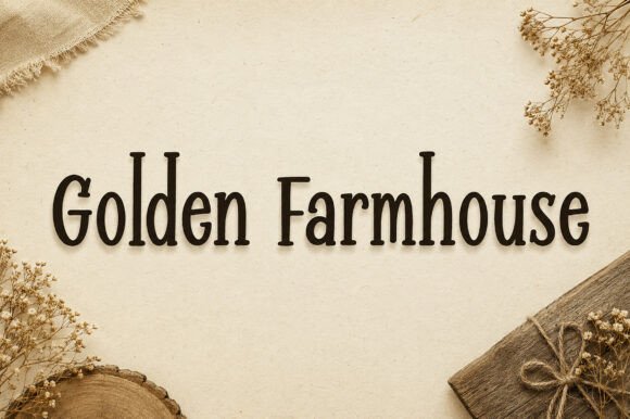 Golden Farmhouse: A Serif Font with Rustic Charm