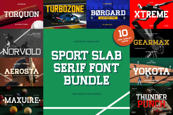 Master Your Brand with the Sport Slab Serif Bundle