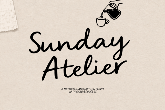 Sunday Atelier: Crafting Authenticity with a Script Font