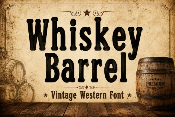 Whiskey Barrel: A Bold Western Font for Authentic Design